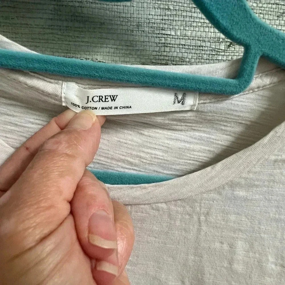 J. Crew zebra print tee shirt medium beige pink cotton short sleeve - Picture 5 of 12